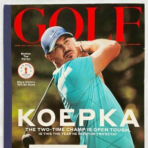 GOLF Magazine June 2022 Brooks Koepka Boston Tee Party! Cover With Label